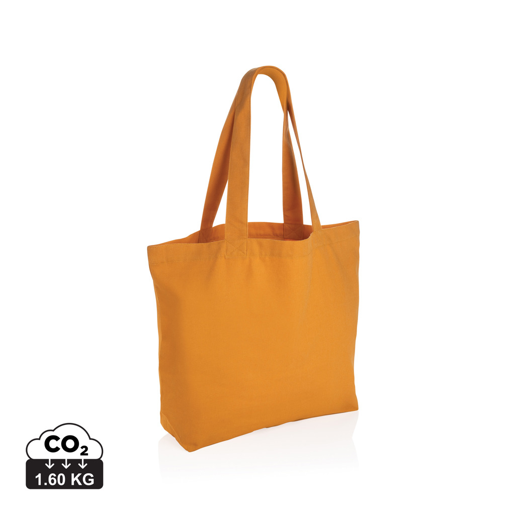 Sac shopping publicitaire coton recyclé 240g - Impact sundial orange